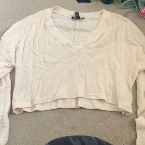 Cropped crème sweater